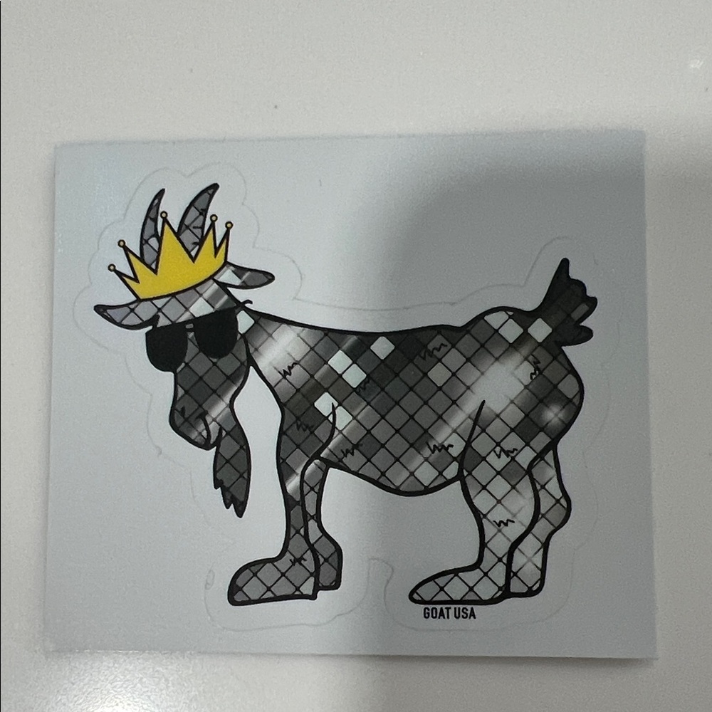 GOAT USA Black & Gray Crowned Goat Sticker